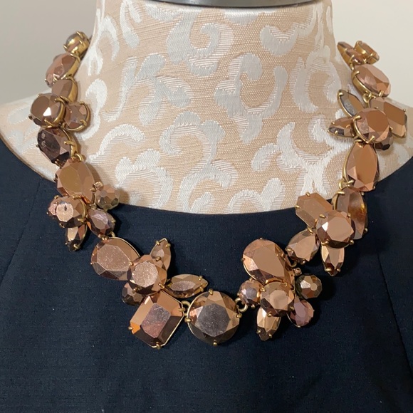 J. Crew Metallic Bronze Cluster Necklace - Picture 2 of 12